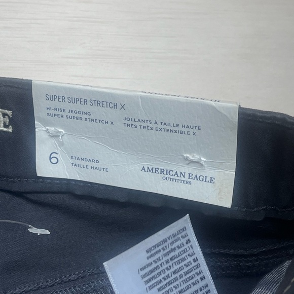 NWT American Eagle Jegging Super Stretch/Hi Rise Black Cargo Size 6 Regular - Picture 6 of 11